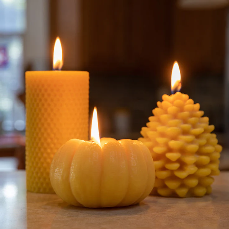Pumpkin Beeswax Candle - Image 5
